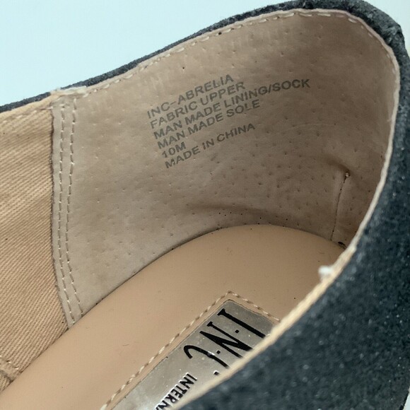 New INC International Concepts Abrelia Sneakers Perforated Espadrille Black 10 - Picture 6 of 11